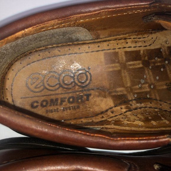 Ecco Comfort Men's Brown Lace-up Work Shoes Size EUR 39 US 6.5 - Picture 6 of 11
